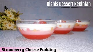 Resep Puding Strawberry Cheese | Bisnis dessert box kekinian