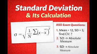 16. Standard Deviation ,definition ,calculation and CV