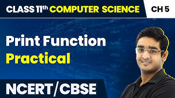 Class 11 NCERT Computer Science Chapter 5 | Print Function - Practical | CBSE 2024-25