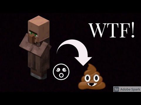 I saw Minecraft villager pooping *shocked*😮