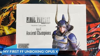 Unboxing My First Final Fantasy Booster Box! Opus X Ancient Champions!
