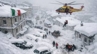 5 Dakika Önce, Bugün İtalyada Kaos Kar Fırtınaları Capracottada Evleri Ve Arabaları Gömdü