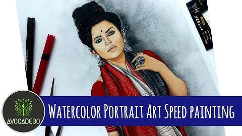 AvocaDebo Watercolor Portrait Art [Speed Painting] #3
