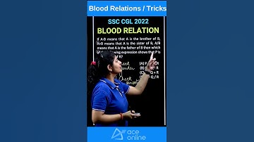 #ssccgl2023 :Mastering #bloodrelation in #reasoning by #aishwaria |#aceonline #aceengineeringacademy