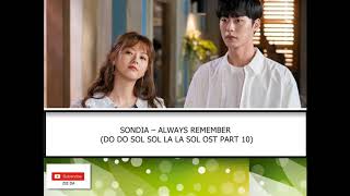 SONDIA – ALWAYS REMEMBER (DO DO SOL SOL LA LA SOL OST PART 10)