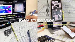 THE DAY BEFORE EXAM | all-nighter, cricket & studying, group study