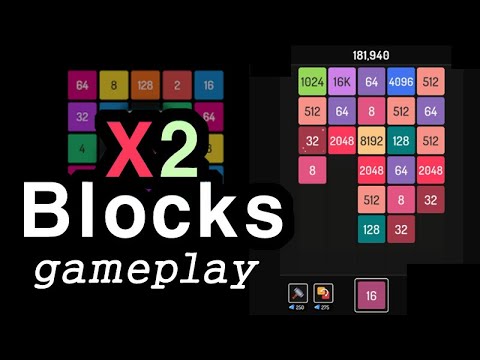 X2 Blocks merge puzzle 2048 game how to play
