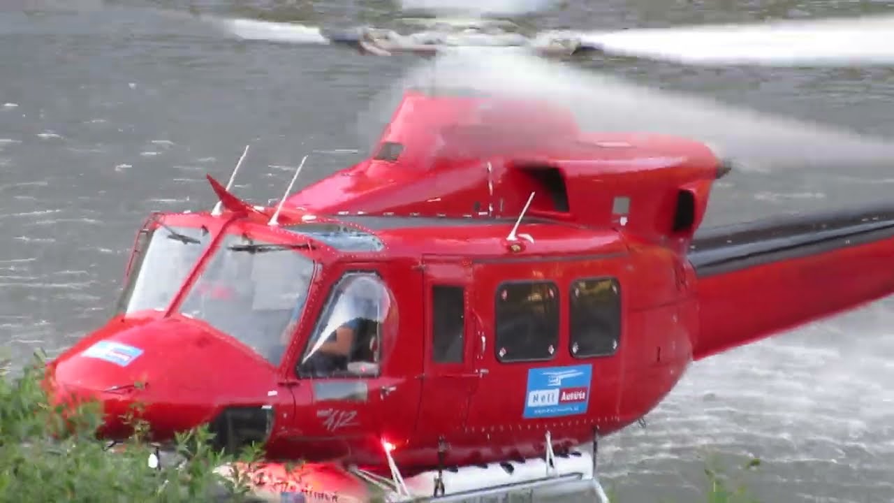 Hřensko / Schmilka – vrtulníky na německé straně - požáry Saské Švýcarsko