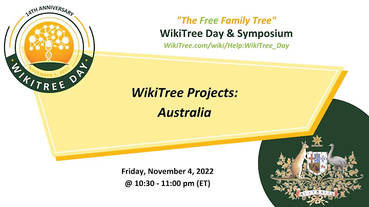 WikiTree Day: The Australia Project with Veronica ...