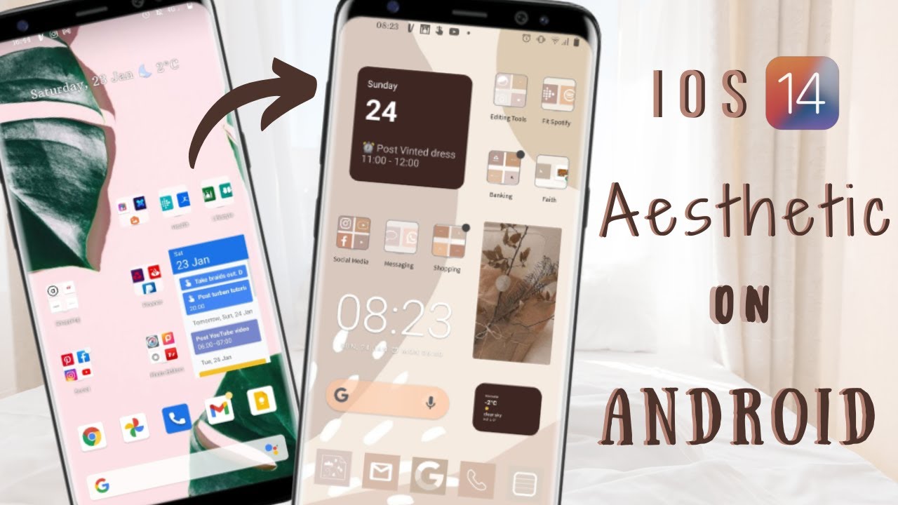 IOS14 Custom Aesthetic On ANY ANDROID Free Easy widgets Icons