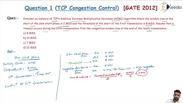TCP Congestion Control Explained: CSE Question 1 | GATE | COMPUTER SCIENCE ENGINEERING