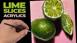 Acrylic Painting Lesson - Limes - Real-time Art Instruction