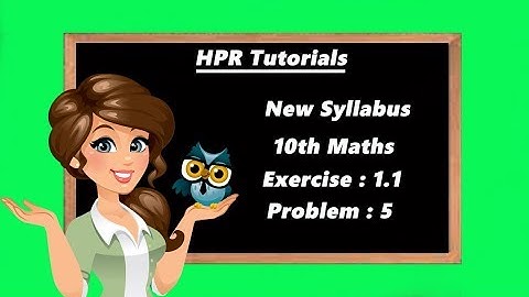 10th Maths | Exercise 1.1 | Problem 5 | Relations & Functions | HPR Tutorials