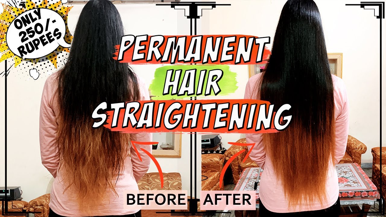 How To Straighten Hair At Home Permanently | Only 2 Steps - YouTube