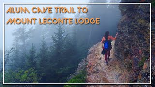 HIKING  Alum Cave Trail to Monte LeConte Lodge. Smoky Mountains Hiking Trail.