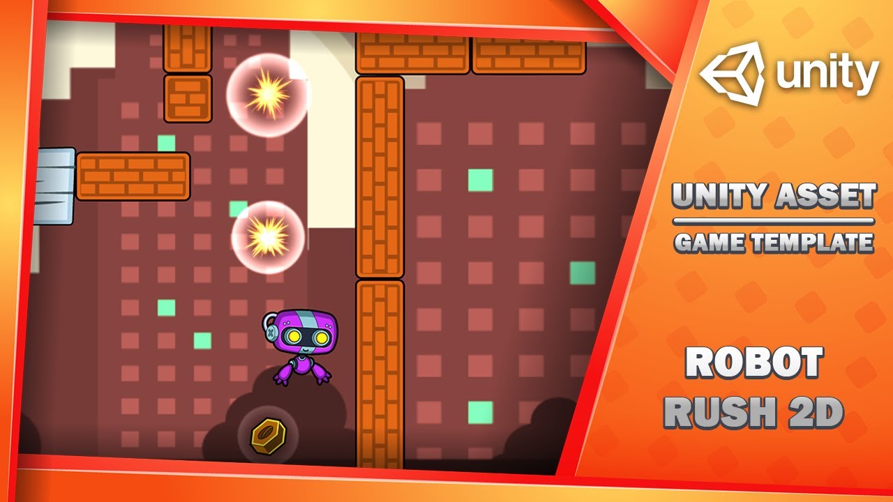 Robot Rush 2D - Game Template, video preview 2