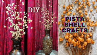 DIY Pista Shell Crafts || Pista Shell Flower making || Easy Pistachio shell Home Decor Ideas