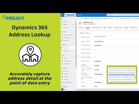 Microsoft Dynamics 365 Address Lookup Solution
