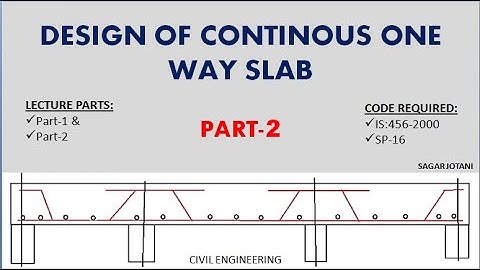 Design of continuous one way slab | Part-2