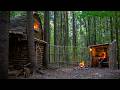 Bushcraft Survival Cabin Upgrade | Adding Palisade Fence and Outdoor Kitchen