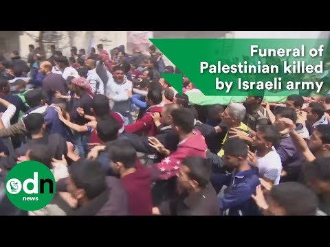 Funeral of Palestinian killed by Israeli army