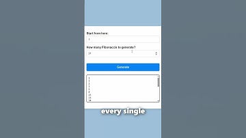 Day 21/365 – I built a Fibonacci sequence generator