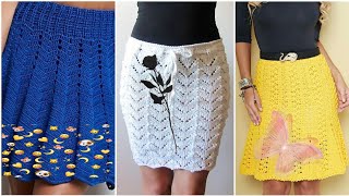 Crochet: Cómo llevar esta tendencia con estilo/Hermosas faldas tejidas a crochet/Combinar una falda