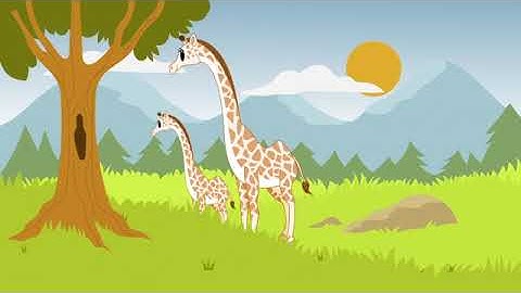 Giraffe Cartoon 2d