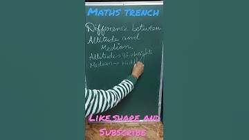 Difference between Altitude and Median #shorts