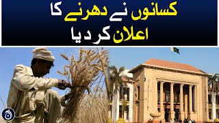 Farmers announced a dharna outside Punjab Assembly - Aaj News