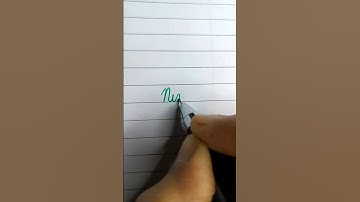 ✍️📝 Write NINE In Cursive Writing ✍️ #shorts #nine #cursivewriting