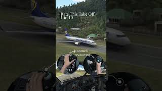 Ultra Short Risky TakeOff at Saint Barthelemy Airport - RyanAir 737-800 - Tobii Eye Tracker