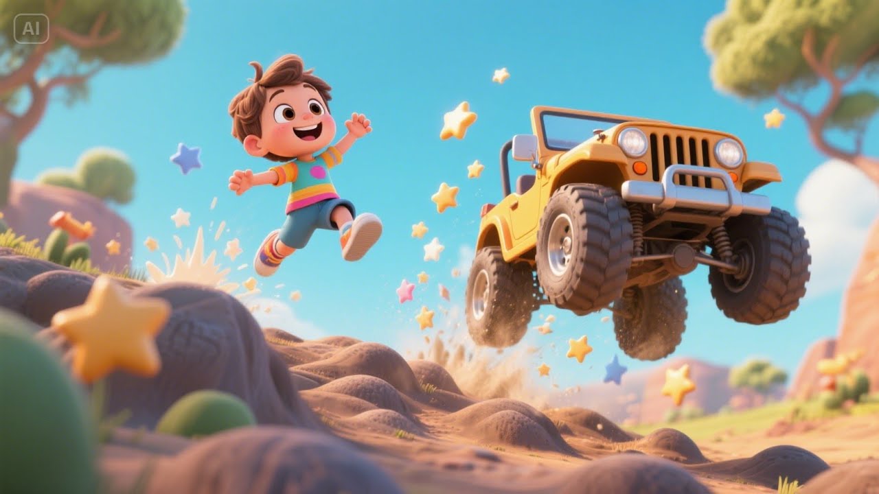 Zooming Down the Street in My Jeep | Fun Car Ride Song for Kids | Jeep Adventure Rhymes