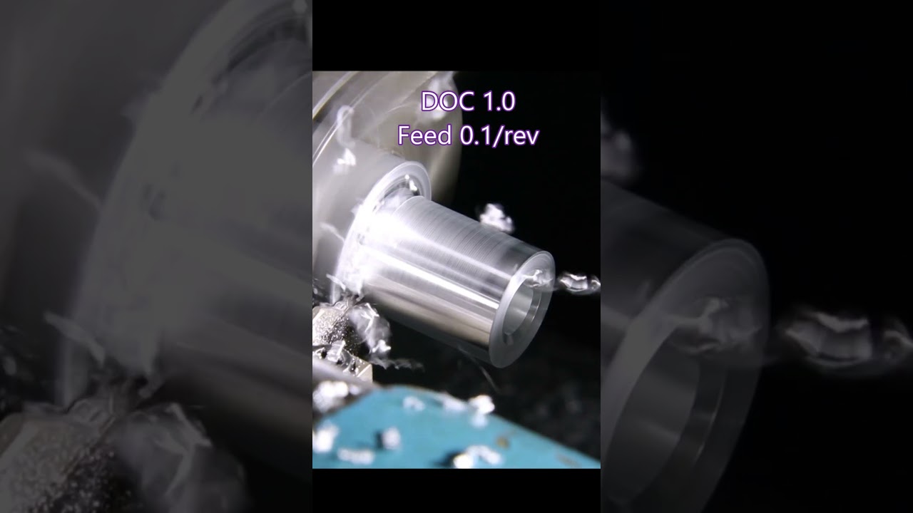 Small cnc lathe makes simple spacer in 20mm, 2011 aluminium