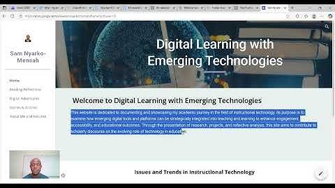 Website Walkthrough Screencast | EDCT 7032