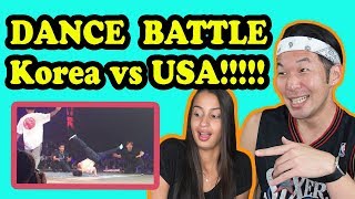 DANCE BATTLE Korea VS USA REACTION!!!