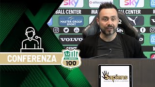 Mister De Zerbi prima di Sassuolo-Roma