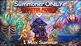 Can I Beat Terraria 1.4.5 SUMMONER ONLY - MASTER MODE, But I Have ONE MAX MINION?
