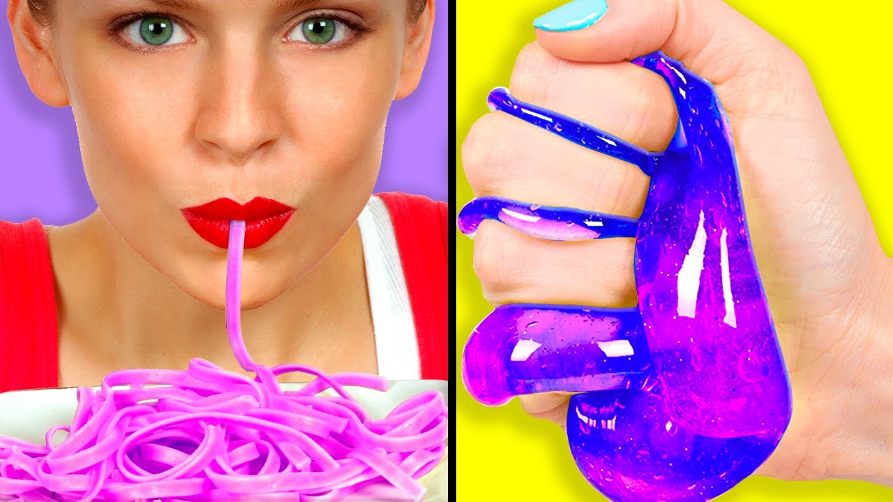 HACIENDO SLIME CON COMIDA!🍝🥑Haz slime comestible super facil* YouTube