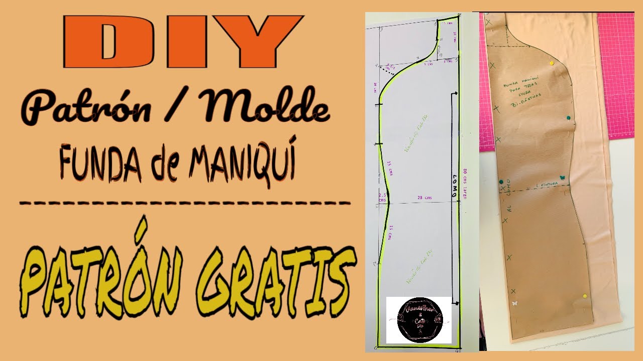DIY como hacer PATRÓN FUNDA MANIQUÍ | PATRÓN GRATIS