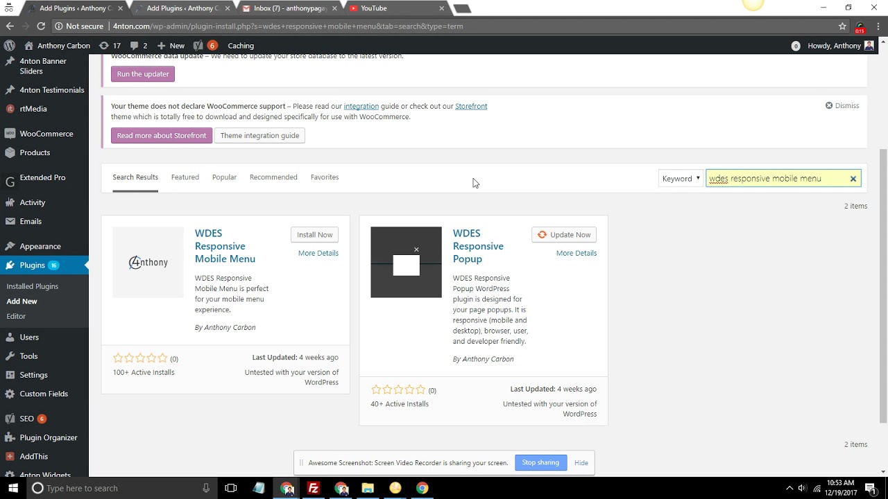 Install WDES Responsive Mobile Menu WordPress Plugin - YouTube