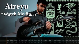 Atreyu - Watch Me Burn | Guitar Cover + Screen TAB (New Song 2023)