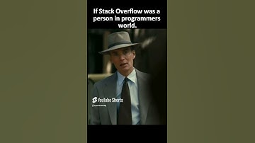 If Stack Overflow was a person 😂.#programming #stackoverflow #coding #webdevelopment