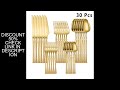20/30pcs Dinnerware Set Stainless Steel Tableware Hammer Pattern Handle Knife Fork Coffee Spoon Flat