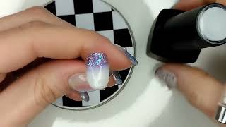 Milky ombre with glitters✨ easy nail art tutorial