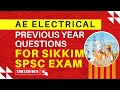 Sikkim AE Electrical Engineer Previous Year Questions | Sikkim AE Electrical coaching | SPSC Sikkim