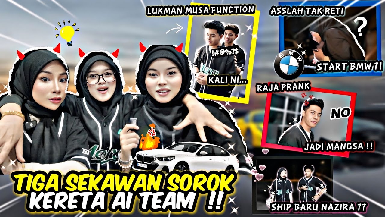 TRIO ARA-ARA HILANGKAN KUNCI KERETA BMW !! NAZRUL MENGAMUK HABIS !!