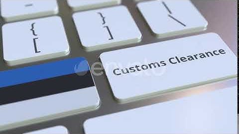 CUSTOMS CLEARANCE Text and Flag of Estonia on the Buttons | Motion Graphics - Envato elements