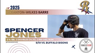 Spencer Jones Vs. Buffalo Bisons 9/19/25