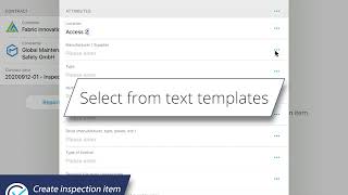 Create Inspection Item - App Safety Inspection OSH DGUV - Site, Workplace, Equipment - iPhone, iPad